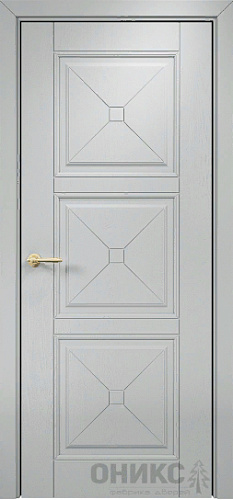 Дверь Оникс Орлеан фрезерованная эмаль RAL 7038, глухая