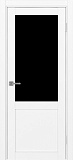 Дверь Эко 502.21 белый снежный, lacobel черный