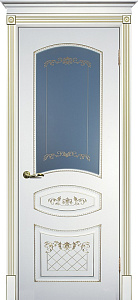 Недавно просмотренные - Дверь Текона эмаль Smalta 05 белый RAL 9003 патина золото, остекленная