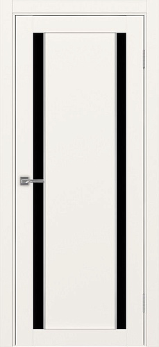 Дверь Эко 522.212 АПП бежевый молдинг SC, lacobel черный