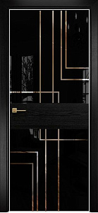 Недавно просмотренные - Дверь Оникс Соло 2 эмаль черная по ясеню, глухая, Lacobel RAL 9005 Полоски зеркало