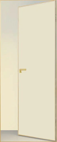 Дверь скрытая Премиум ИУ-59 AL gold с 4-х сторон, эмаль белый шелк, revers 2,01 м