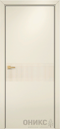 Дверь Оникс Дельта фрезерованная эмаль слоновая кость, глухая