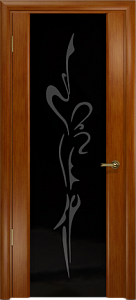Недавно просмотренные - Дверь Арт Деко Спациа-3 темный анегри, триплекс черный  Балерина