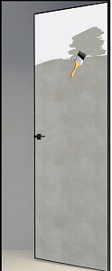 Недавно просмотренные - Дверь скрытая под покраску ИУ2, 2,4 м, кромка AL black, revers, 59 мм