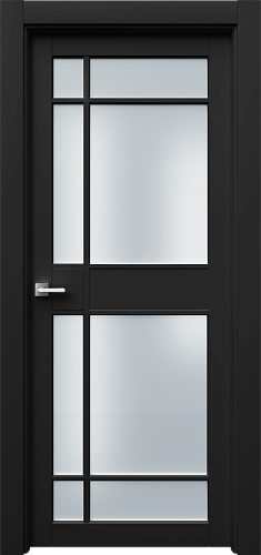 Дверь Ронд3Р8с эмаль RAL 9005, сатинат