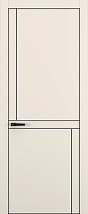 Недавно просмотренные - Дверь Z K20 полипропилен крем, ALU кромка черная, молдинг черный, глухая