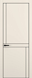 Дверь Z K20 полипропилен крем, ALU кромка черная, молдинг черный, глухая