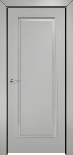 Дверь Оникс Турин фрезерованная №2 PVC светло серый, глухая
