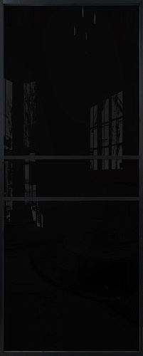 Перегородка Alum №2 черный, триплекс черный