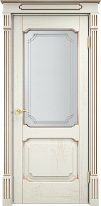 Недавно просмотренные - Дверь ПМЦ массив дуба Д7 эмаль F120 с золотой патиной, стекло 7-3