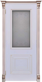 Недавно просмотренные - Дверь ДР Finezza Итало Багет-30 эмаль белая патина капучино, стекло