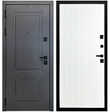 Входная дверь Матадор MXК-2 альберо грей/панель Вертикаль, белая матовая