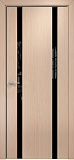 Дверь Оникс Престиж 2 беленый дуб, триплекс черный