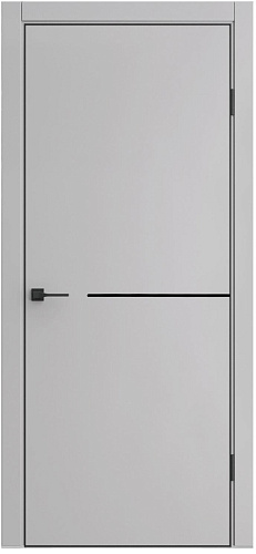 Дверь L-50.1 серебристо-серый кромка ABS, глухая