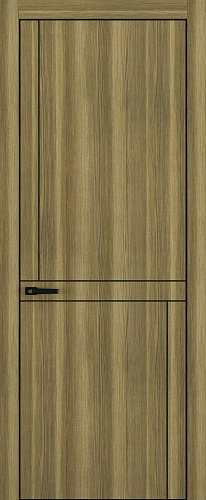 Дверь Z K20 toppan дуб серый, ALU кромка черная, молдинг черный, глухая