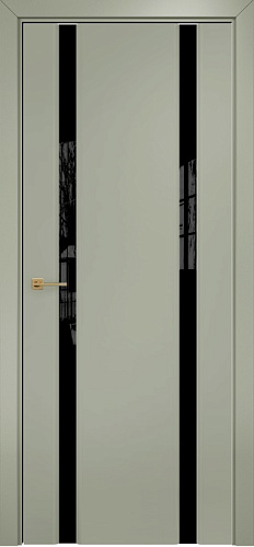 Дверь Оникс Престиж 2 эмаль RAL 7038, триплекс черный