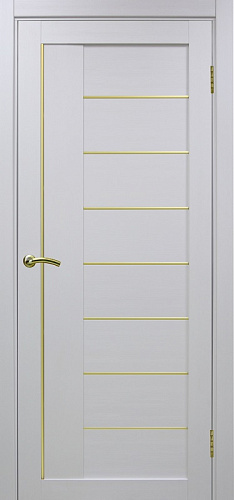 Дверь Эко 524.11 АПП белый лед молдинг SG, глухая