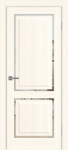 Дверь Эко 602С.2121 ОФ4 ясень светлый, зеркало