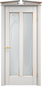 Недавно просмотренные - Дверь ПМЦ массив ольхи ОЛ102 белый грунт с патиной золото, стекло 102-2