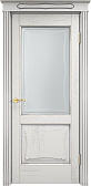 Схожие товары - Дверь ПМЦ массив дуба Д6 белый грунт с патиной серебро микрано, стекло 6-4