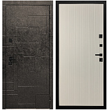 Входная дверь Матадор MX-1 Мамба терра антрацит /панель Вертикаль, софт шампань