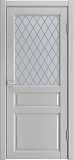 Дверь Голд эмалит светло-серый, сатинат гравировка Ромбы