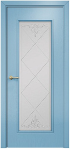 Недавно просмотренные - Дверь Оникс Турин эмаль голубая по шпону ясеня, сатинат контурный витраж №1