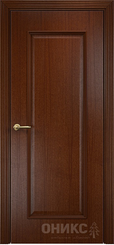 Дверь Оникс Турин красное дерево, штапик узкий резной, глухая