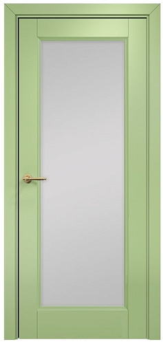 Дверь Оникс Тоскана 1 эмаль фисташковая, сатинат белый