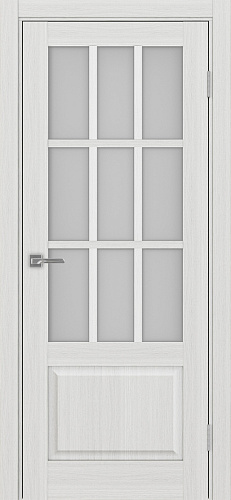 Дверь Эко 642.2221 ясень серебристый, сатинат