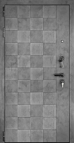 Входная дверь Quadro, бетон графит темный/панель на выбор