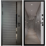 Входная дверь Матадор MXМ-6 антрацит софт/панель зеркало 1, силк маус