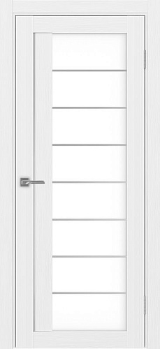 Дверь Эко 524.22 АСС белый лед молдинг SC, lacobel белый
