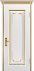 Недавно просмотренные - Дверь ИУ Эмаль Классика  Дуэт D3 Багет 11/2 В2 эмаль белая патина белое золото, глухая