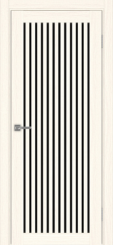 Дверь Эко 543.2 ясень светлый, lacobel черный