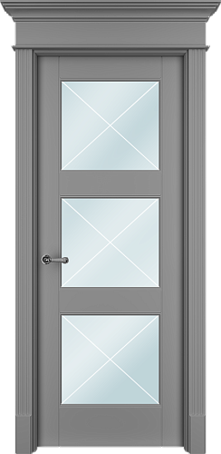 Дверь Тан33Хс эмаль серая, сатинат