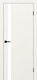 Дверь Эко 211 бежевый, кромка ABS, lacobel белый