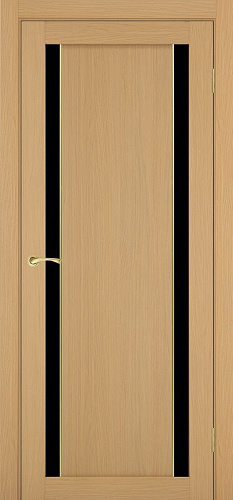 Дверь Эко 522.212 АПП ясень темный молдинг SG, lacobel черный