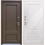 Входная дверь Матадор ТЕРМО Империал 2 RAL 8019/панель белый матовый