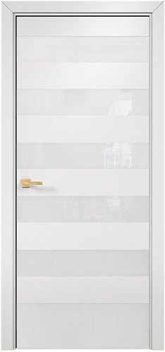 Дверь Оникс Нео эмаль белая, лакобель белый