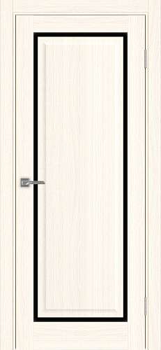 Дверь Эко 601С.21 ОФ4 ясень светлый, lacobel черный
