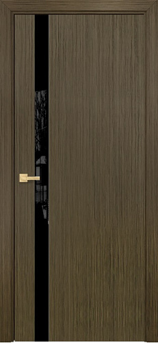 Дверь Оникс Верона 1 олива, триплекс черный