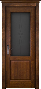 Недавно просмотренные - Дверь ДР массив ольхи Европа античный орех, стекло Селена мателюкс с гравировкой