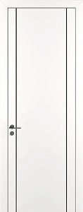 Недавно просмотренные - Дверь ДР Tamburat 4103 аляска AL кромка черная, молдинг черный, глухая