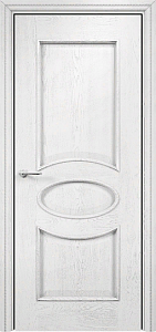 Недавно просмотренные - Дверь Оникс Эллипс эмаль белая патина серебро, глухая