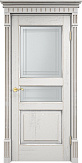 Схожие товары - Дверь Итальянская Легенда массив дуба Д5 белый грунт с патиной серебро микрано, стекло 5-2