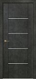 Дверь Оникс Парма бетон темный, глухая с молдингом