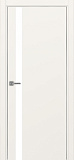 Дверь Эко 211 бежевый, кромка AL хром SC с 2-х сторон, lacobel белый