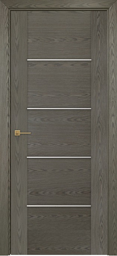 Дверь Оникс Парма дуб арктик, глухая с молдингом